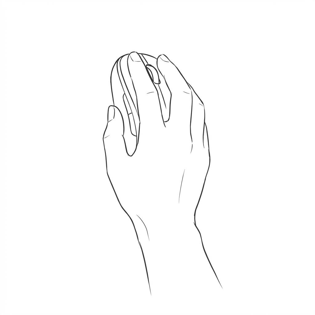 Vertical Mouse Diagram